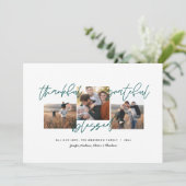 bedankt , dankbaar , gezegend moderne , minimale f aankondiging (Staand voorkant)