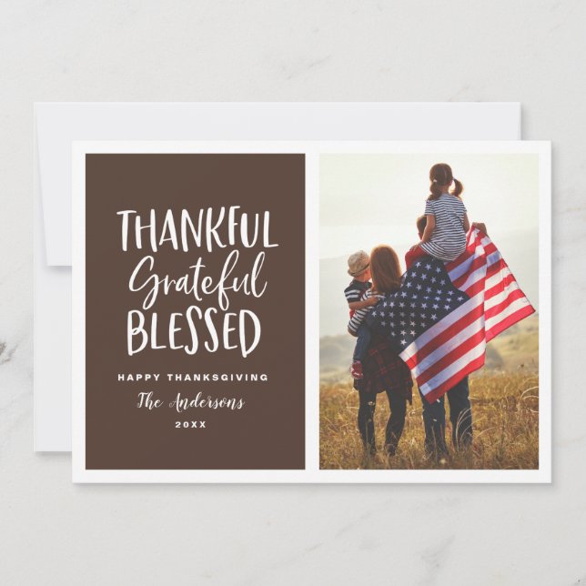 Bedankt, dankbaar, gezegende foto van de Thanksgiv (Voorkant)