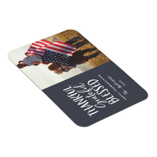 Bedankt, dankbaar, gezegende foto van de Thanksgiv Magneet (Rechterzijde)