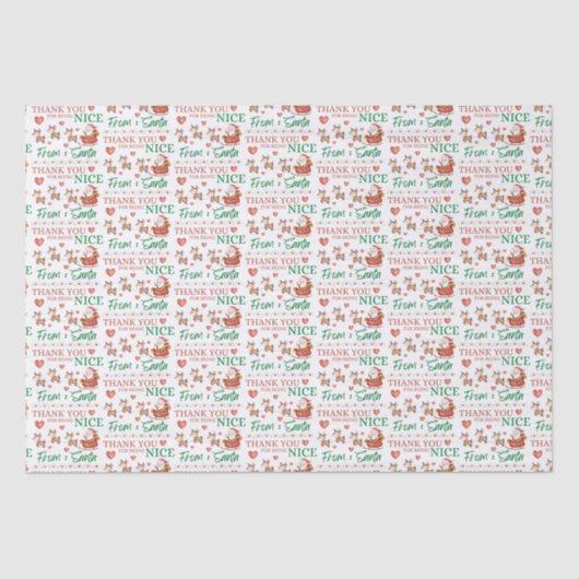 Bedankt dat je aardig bent van Santa Tissue Paper Tissuepapier (Voorkant)