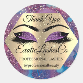 Bedankt dat je Artist Blauw Paars maakt Ronde Sticker