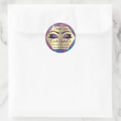 Bedankt dat je Artist Blauw Paars maakt Ronde Sticker (Tas)