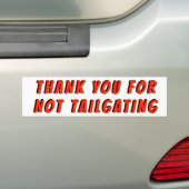 Bedankt dat je Banger Red Black niet hebt getrapt Bumpersticker (Op auto)