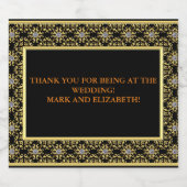 BEDANKT DAT JE BIJ DE BRUILOFT BENT SPARKLING WIJNETIKET (Enkel label)