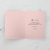 Bedankt dat je Bloemenmeisje Waterverf Blush bent Kaart (Binnen)