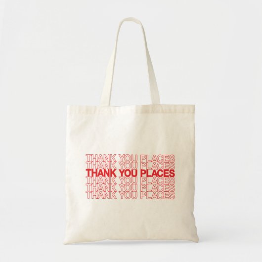 Bedankt dat je boodschappenzak met rode tekst plaa tote bag (Voorkant)