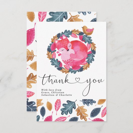 Bedankt dat je bos met vogel en leder hebt geslape (Voorkant / Achterkant)