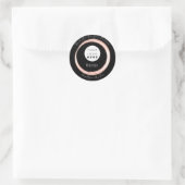 Bedankt dat je Boutique Logo Online Black hebt gek Ronde Sticker (Tas)