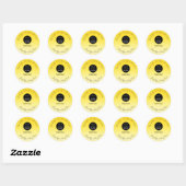 Bedankt dat je Boutique Online Logo Yellow koopt Ronde Sticker (Vel)