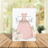 Bedankt dat je Bridesmaid Blush Waterverf bent Kaart