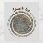 Bedankt dat je bruine Bunny Cute Rabbit appreciati Wijn Etiket (Enkel label)