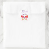 Bedankt dat je Butterfly Round Stickers bedankt (Tas)