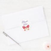 Bedankt dat je Butterfly Round Stickers bedankt (Envelop)