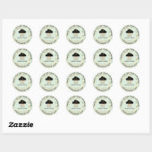 Bedankt dat je Chocolade Muffin Smile Mint koopt Ronde Sticker (Vel)