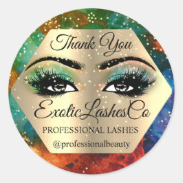 Bedankt dat je de artistieke goudlazen Vip maakt Ronde Sticker