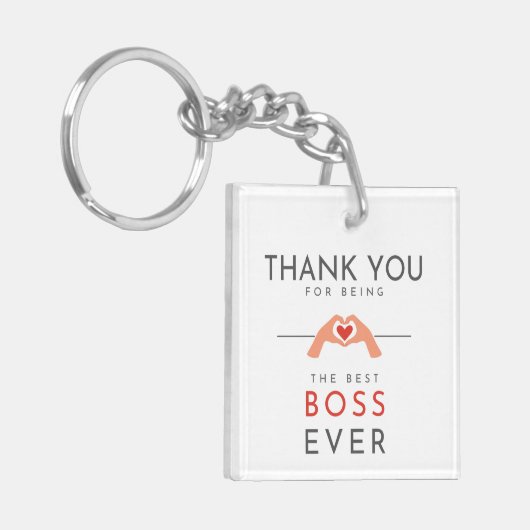 Bedankt dat je de beste baas bent ooit sleutelhanger (Voorkant Links)
