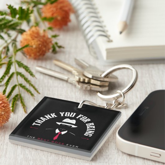 Bedankt dat je de beste baas bent ooit sleutelhanger (Voorkant Rechts)