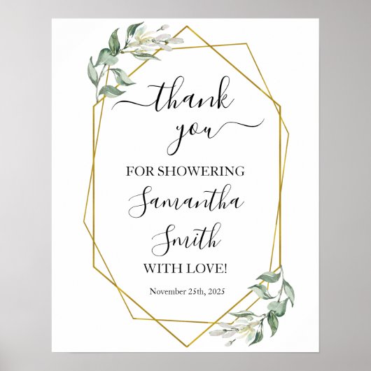 Bedankt dat je de bruid hebt laten zien als groen  poster (Voorkant)