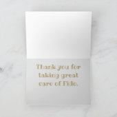 Bedankt dat je de Gold Paw-printer hebt geplaatst Kaart (Binnen)