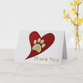 Bedankt dat je de Gold Paw-printer hebt geplaatst Kaart (Gele Bloem)