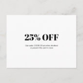 Bedankt dat je de korting op de garantie hebt beta aankondigingskaart (Achterkant)