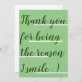 Bedankt dat je de reden bent waarom ik glimlach (Voorkant / Achterkant)