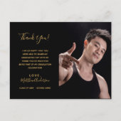 Bedankt dat je de zwarte goudfoto hebt Afstuderen Briefkaart (Voorkant)