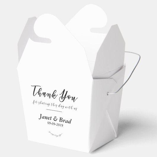 Bedankt dat je deze dag met ons hebt gedeeld bedankdoosjes (Geopend)