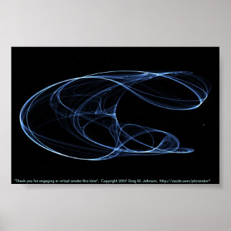 Bedankt dat je deze keer virtuele rook hebt ingevo poster