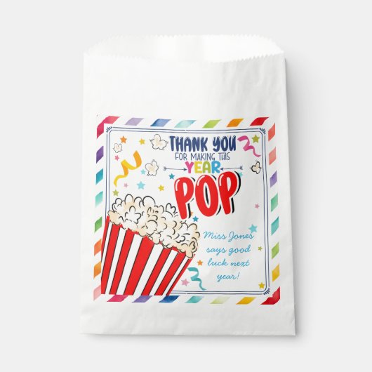 Bedankt dat je dit jaar pop klas verlaat bedankzakje