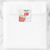 Bedankt dat je dit jaar pop klas verlaat vierkante sticker (Tas)