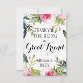 Bedankt dat je een appreciatie cadeau voor je vrie kaart (Voorkant)