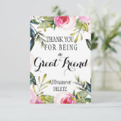 Bedankt dat je een appreciatie cadeau voor je vrie kaart (Staand voorkant)