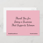 Bedankt dat je een bedrijf bent dat vrouwen onders briefkaart (Voorkant / Achterkant)