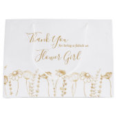 Bedankt dat je een fantastische Wildflower Sketch  Groot Cadeauzakje (Voorkant)