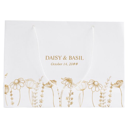 Bedankt dat je een fantastische Wildflower Sketch  Groot Cadeauzakje (Achterkant)