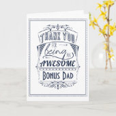 Bedankt dat je een Geweldige bonusvader bent Kaart (Gele Bloem)