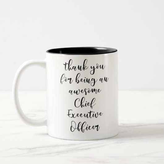 Bedankt dat je een Geweldige directeur bent Tweekleurige Koffiemok (Links)