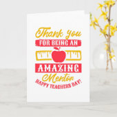 Bedankt dat je een geweldige mentor bent kaart (Gele Bloem)