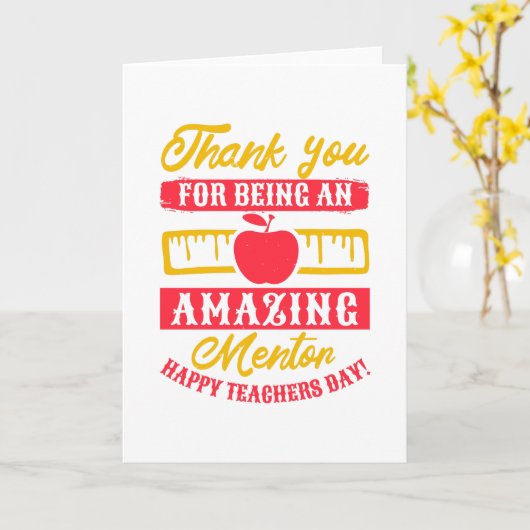 Bedankt dat je een geweldige mentor bent kaart (Gele Bloem)