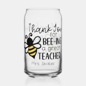 Bedankt dat je een goede leraar waardering bent blikvorm glas (Voorkant)