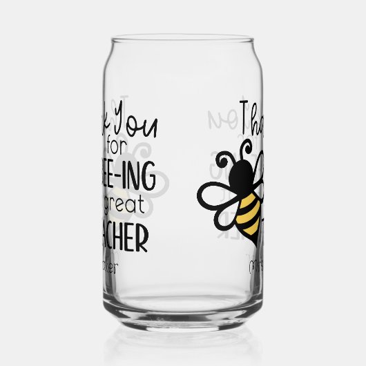 Bedankt dat je een goede leraar waardering bent blikvorm glas (Rechts)