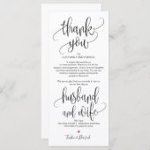 Bedankt dat je een instelkaart hebt geplaatst voor programmakaart (Voorkant / Achterkant)