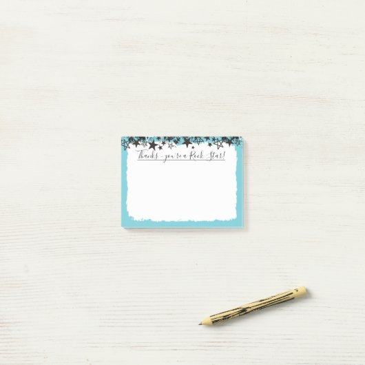 Bedankt dat je een rockster-werknemer herkent post-it® notes (Op bureau)