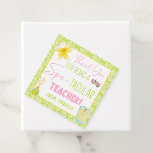 Bedankt dat je een spa-tacular leraar bent bedankjes labels (In situ)