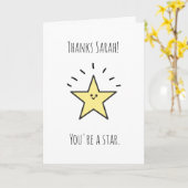 Bedankt dat je een sterrenkaart bent kaart (Gele Bloem)