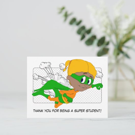 Bedankt dat je een super studentmeisje briefkaart  (Staand voorkant)