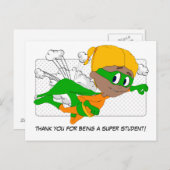 Bedankt dat je een super studentmeisje briefkaart  (Voorkant / Achterkant)