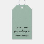 Bedankt dat je een verschil hebt gemaakt cadeaulabel (Voorkant)