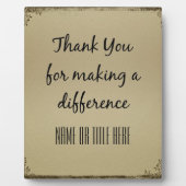 Bedankt dat je een verschil hebt gemaakt fotoplaat (Voorkant)